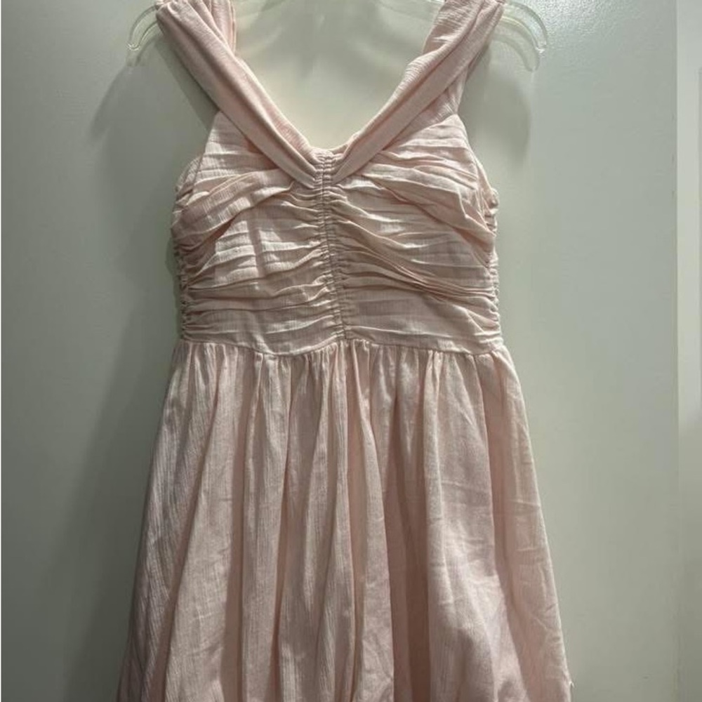 H&M Blush Pink Gathered Dress
